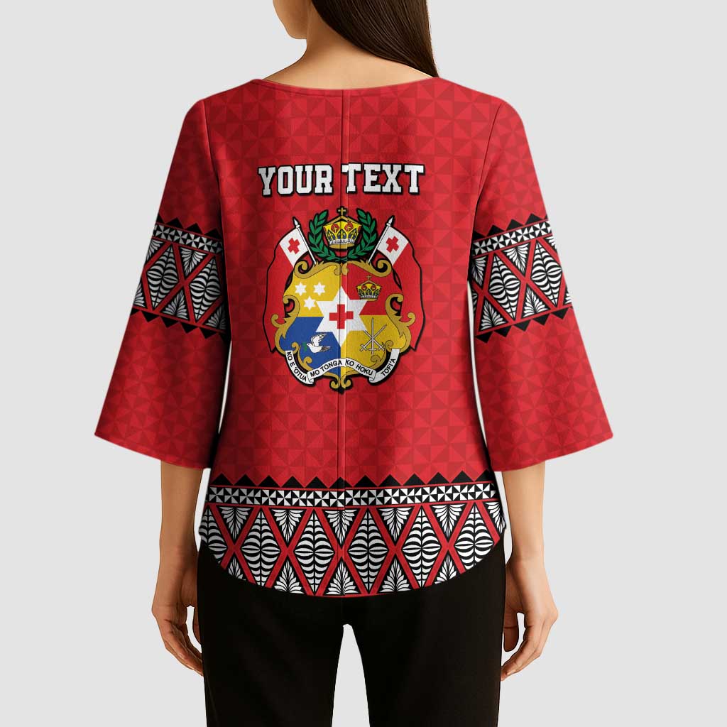 Tonga Heart Tribal Personalised Kimono Sleeve Blouse Polynesian Patterns LT9 - Polynesian Pride