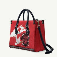 Tonga Heart Tribal Personalised Leather Bag Polynesian Patterns LT9 Red - Polynesian Pride