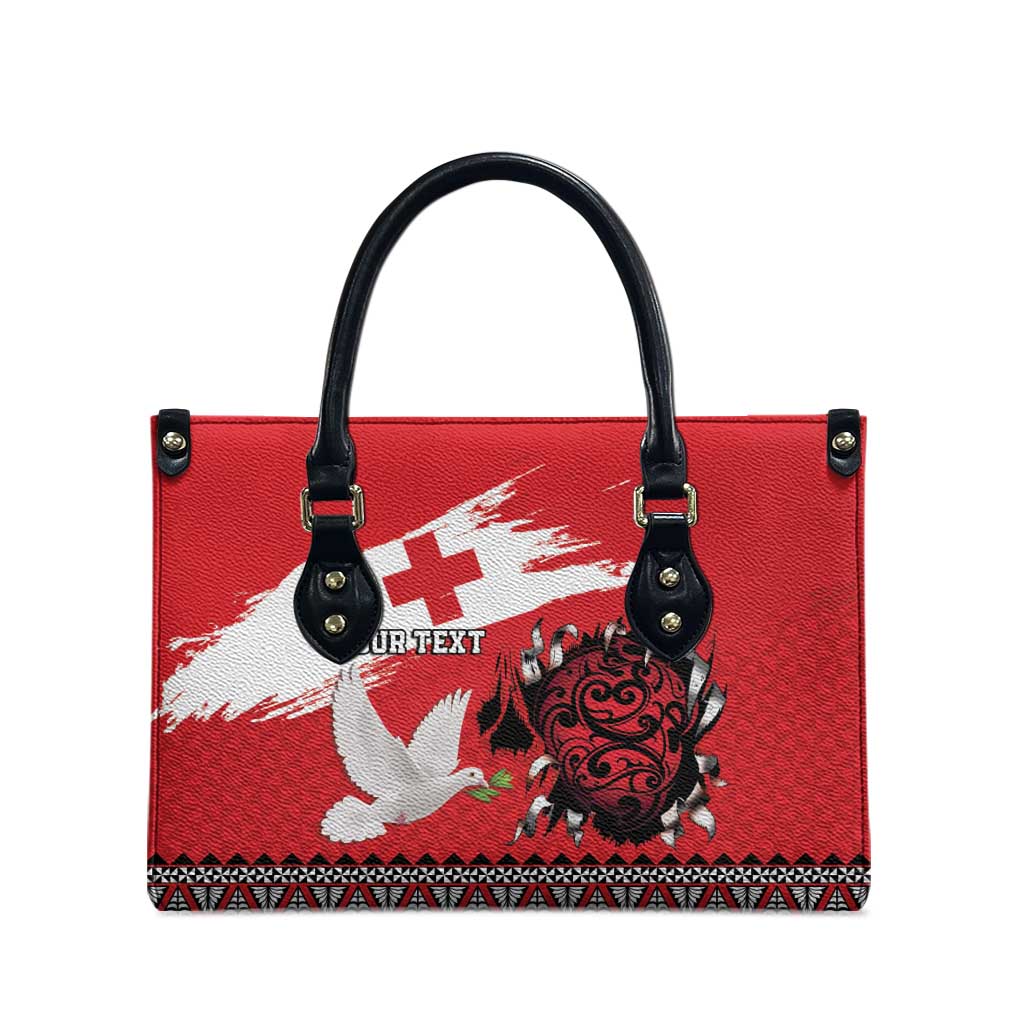 Tonga Heart Tribal Personalised Leather Bag Polynesian Patterns LT9 - Polynesian Pride