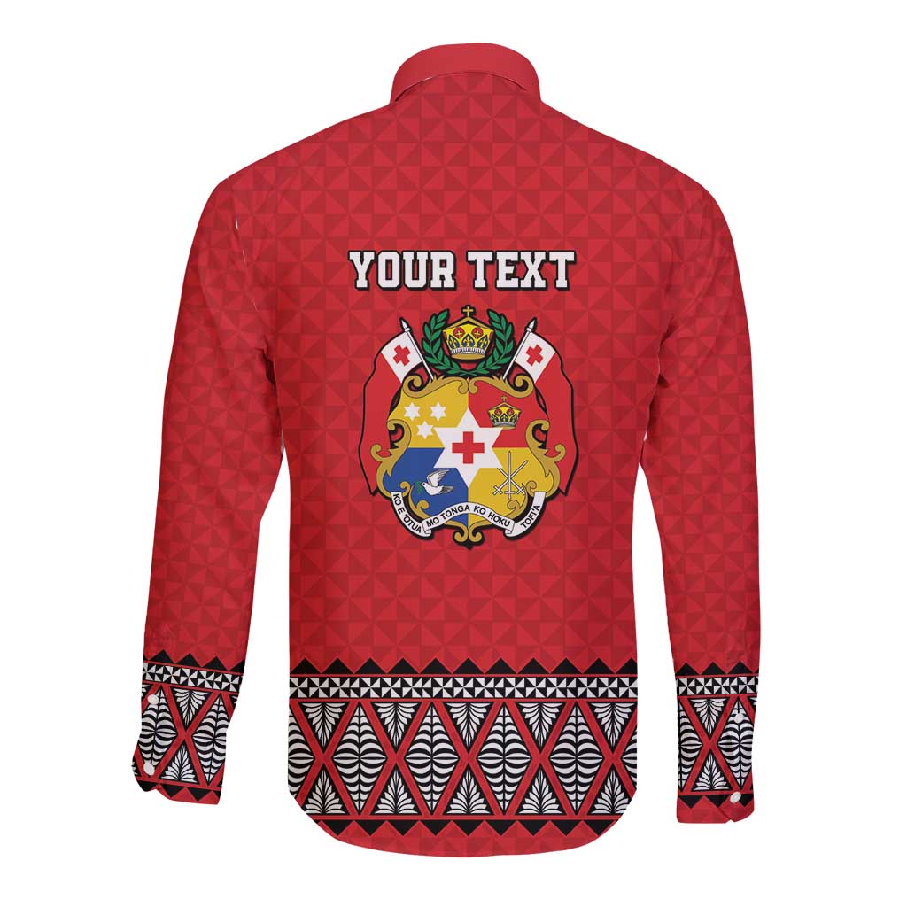 Tonga Heart Tribal Personalised Long Sleeve Button Shirt Polynesian Patterns LT9 - Polynesian Pride