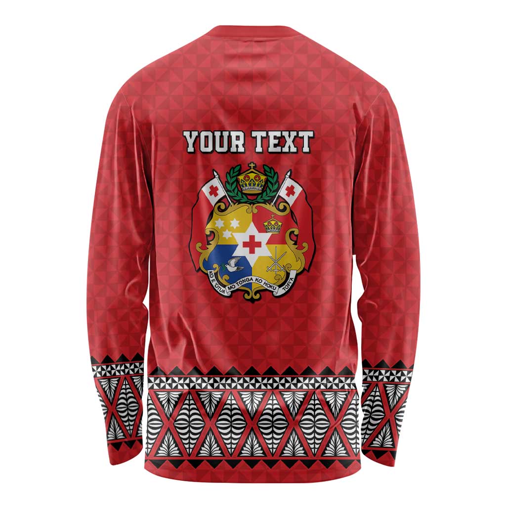 Tonga Heart Tribal Personalised Long Sleeve Shirt Polynesian Patterns LT9 - Polynesian Pride
