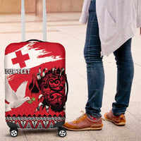 Tonga Heart Tribal Personalised Luggage Cover Polynesian Patterns LT9 Red - Polynesian Pride