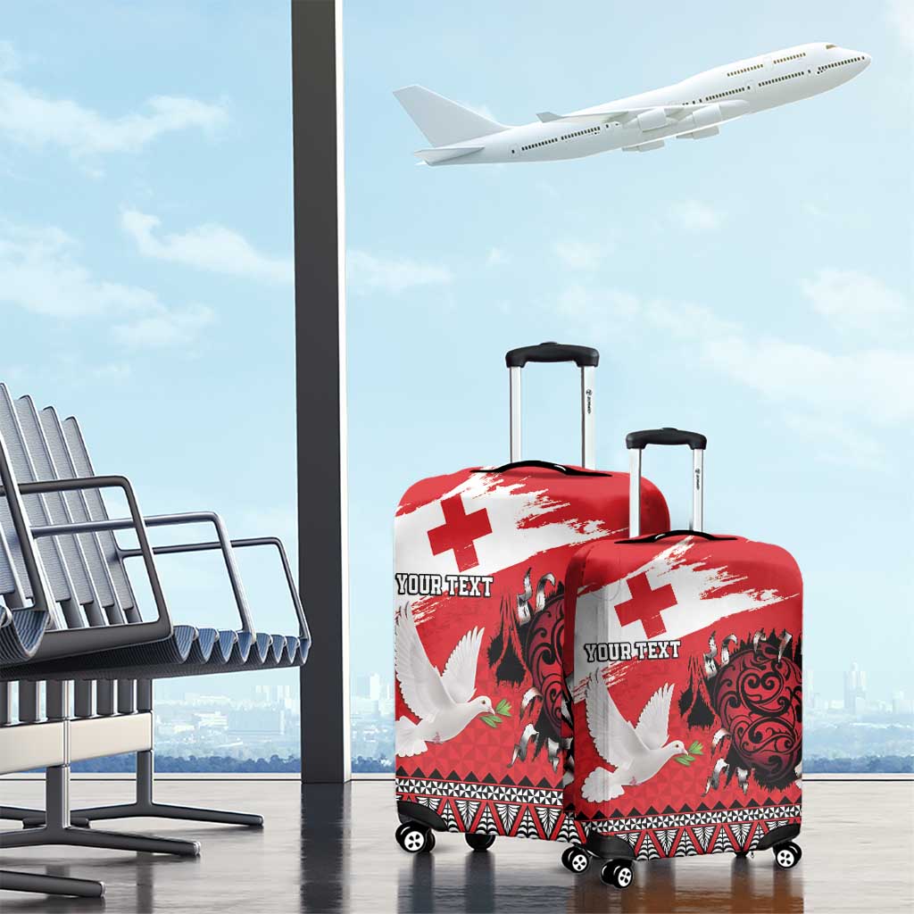 Tonga Heart Tribal Personalised Luggage Cover Polynesian Patterns LT9 - Polynesian Pride