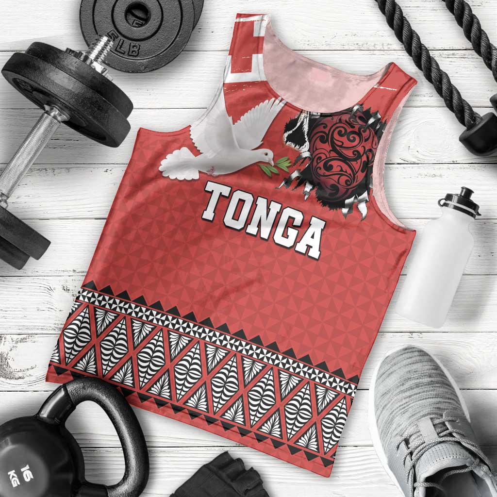 Tonga Heart Tribal Personalised Men Tank Top Polynesian Patterns LT9 - Polynesian Pride