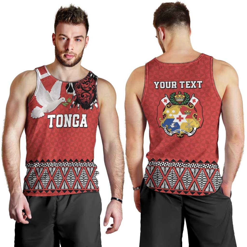 Tonga Heart Tribal Personalised Men Tank Top Polynesian Patterns LT9 - Polynesian Pride