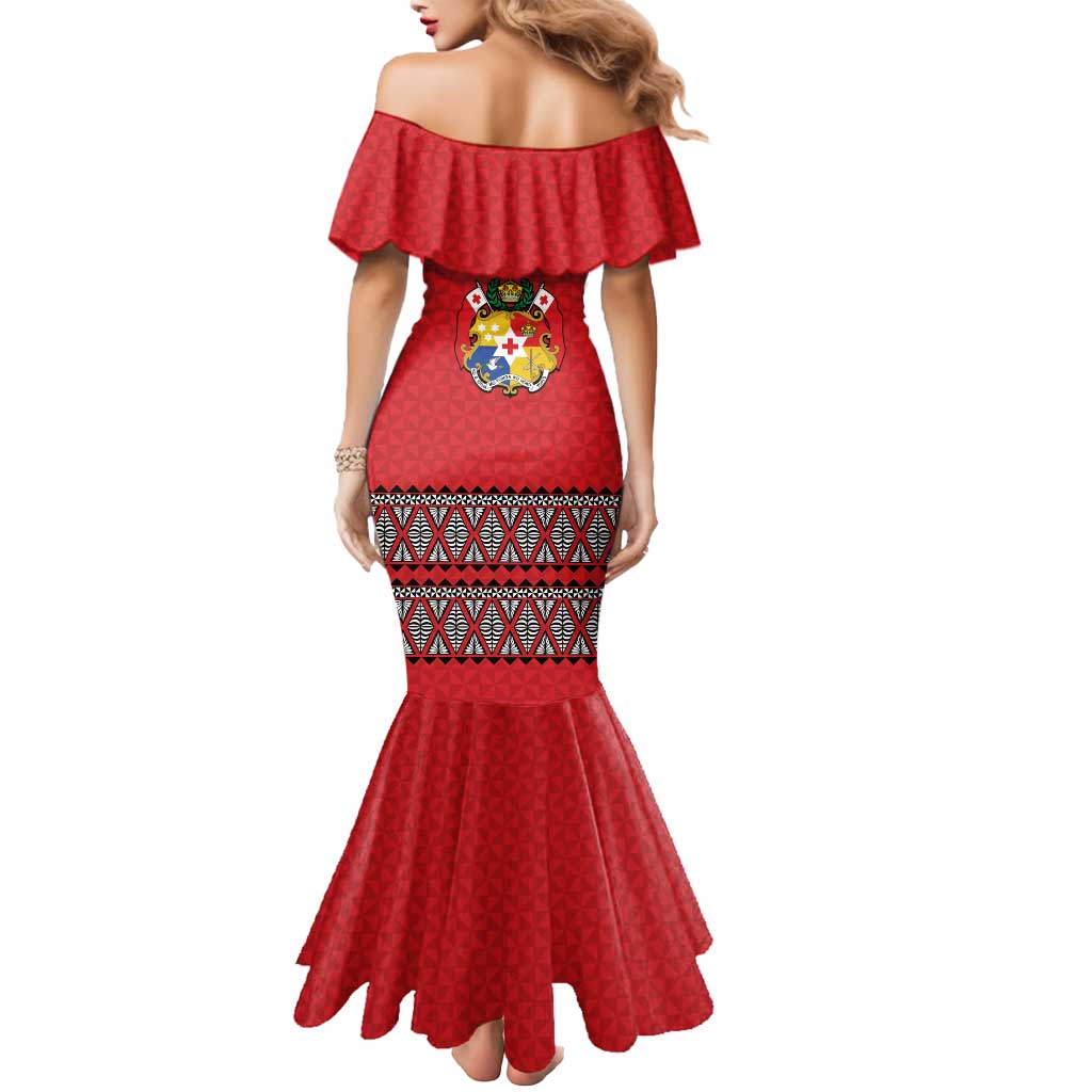Tonga Heart Tribal Personalised Mermaid Dress Polynesian Patterns LT9 - Polynesian Pride