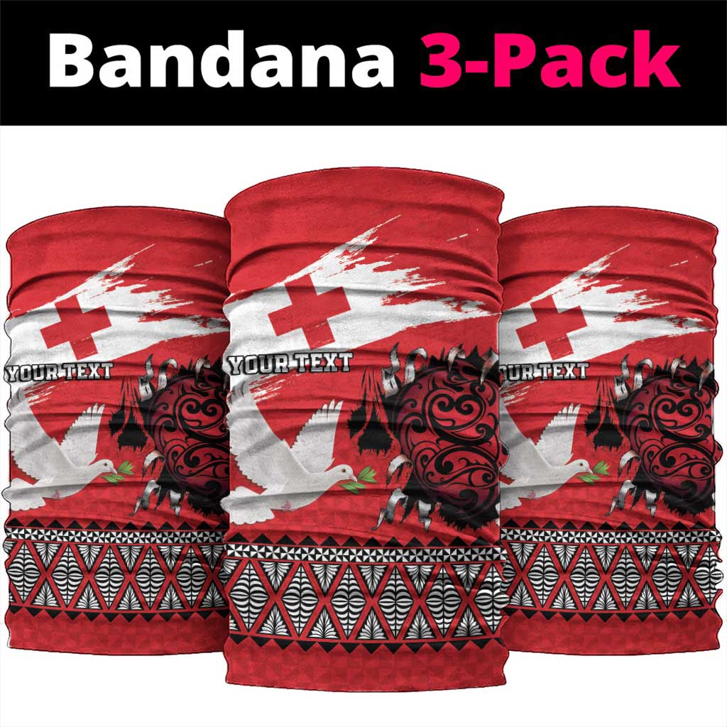 Tonga Heart Tribal Personalised Neck Gaiter Polynesian Patterns LT9 package One Size: 25*50cm Red - Polynesian Pride