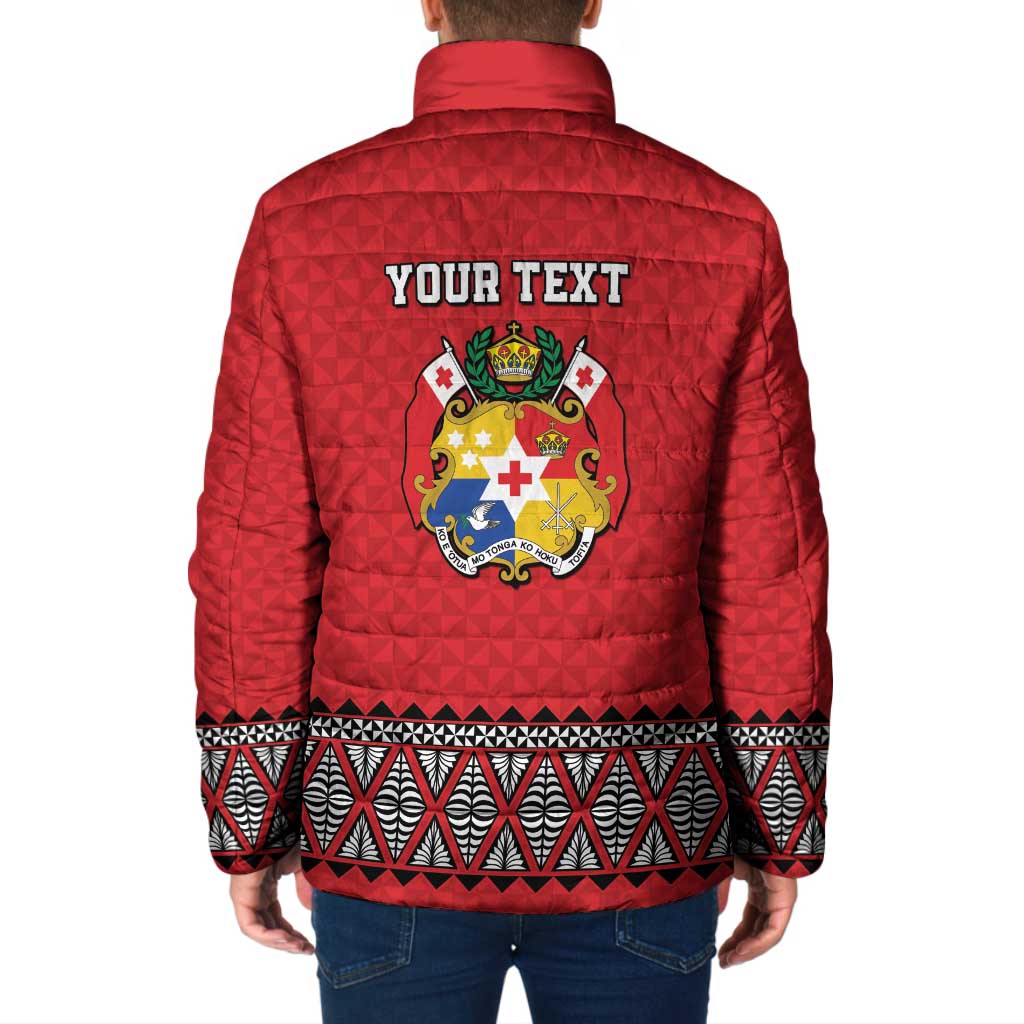 Tonga Heart Tribal Personalised Padded Jacket Polynesian Patterns LT9 - Polynesian Pride