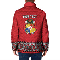 Tonga Heart Tribal Personalised Padded Jacket Polynesian Patterns LT9 - Polynesian Pride