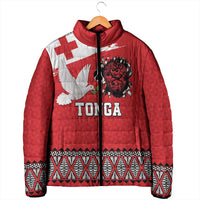 Tonga Heart Tribal Personalised Padded Jacket Polynesian Patterns LT9 - Polynesian Pride