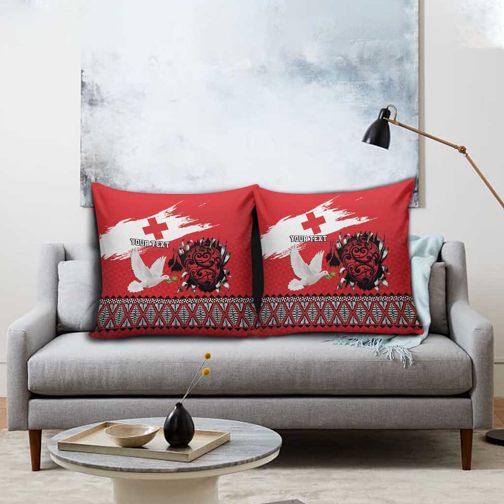 Tonga Heart Tribal Personalised Pillow Cover Polynesian Patterns LT9 - Polynesian Pride