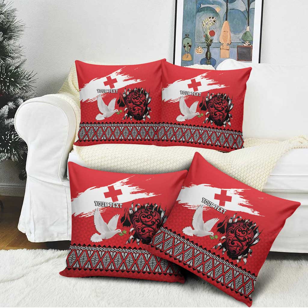 Tonga Heart Tribal Personalised Pillow Cover Polynesian Patterns LT9 - Polynesian Pride