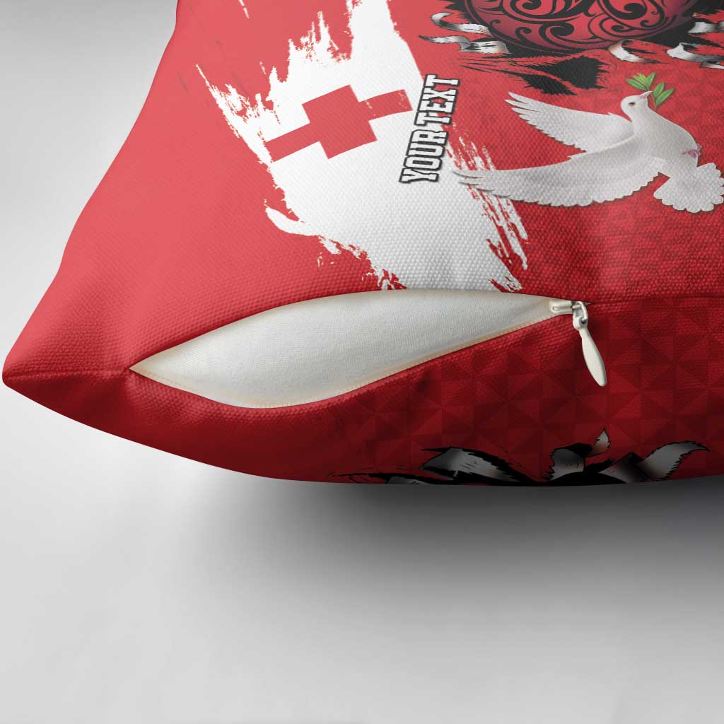 Tonga Heart Tribal Personalised Pillow Cover Polynesian Patterns LT9 - Polynesian Pride