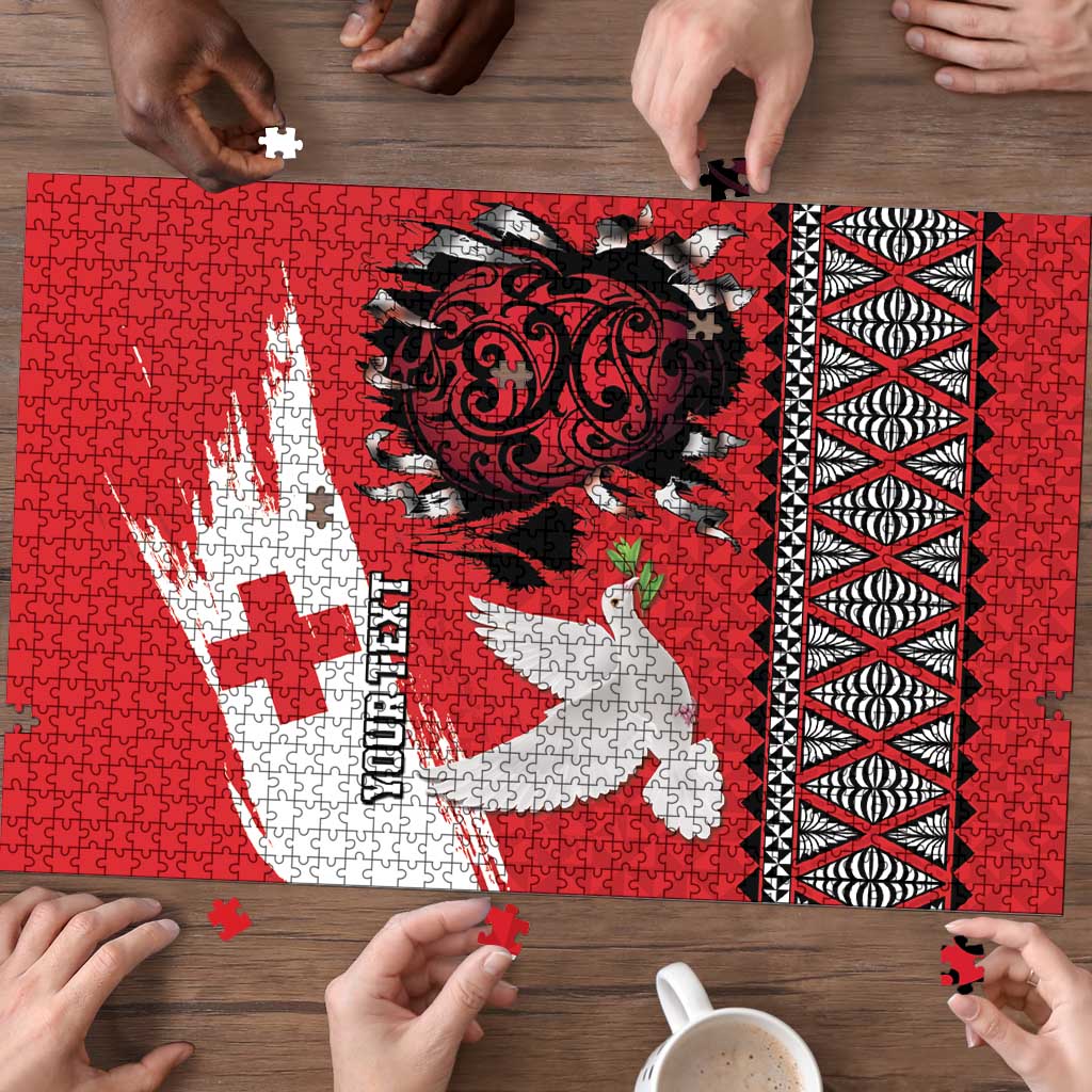 Tonga Heart Tribal Personalised Puzzle Polynesian Patterns LT9 - Polynesian Pride