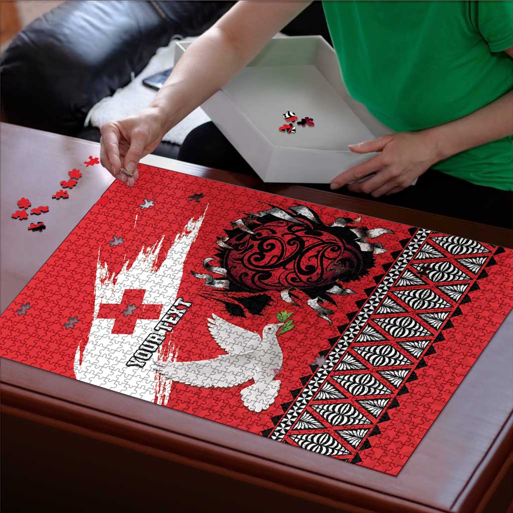 Tonga Heart Tribal Personalised Puzzle Polynesian Patterns LT9 - Polynesian Pride
