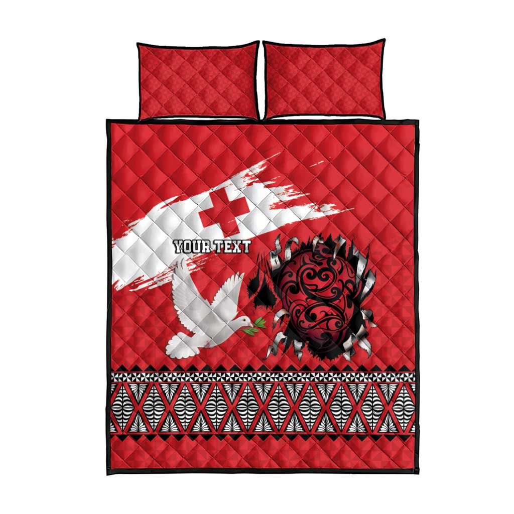 Tonga Heart Tribal Personalised Quilt Bed Set Polynesian Patterns LT9 - Polynesian Pride