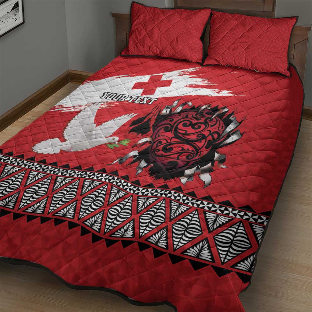 Tonga Heart Tribal Personalised Quilt Bed Set Polynesian Patterns LT9 - Polynesian Pride
