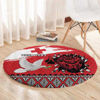 Tonga Heart Tribal Personalised Round Carpet Polynesian Patterns LT9 - Polynesian Pride