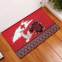 Tonga Heart Tribal Personalised Rubber Doormat Polynesian Patterns LT9 - Polynesian Pride