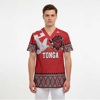 Tonga Heart Tribal Personalised Scrub Top Polynesian Patterns LT9 - Polynesian Pride