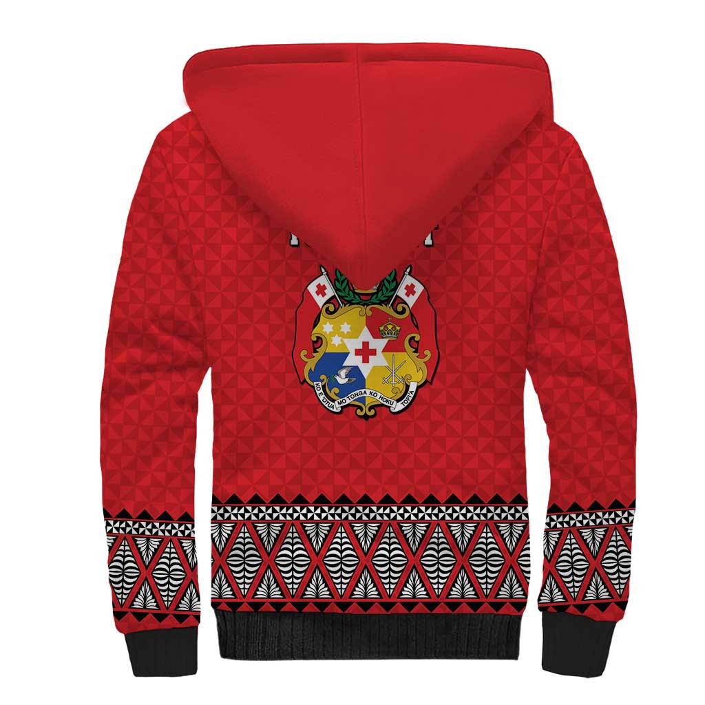Tonga Heart Tribal Personalised Sherpa Hoodie Polynesian Patterns LT9 - Polynesian Pride