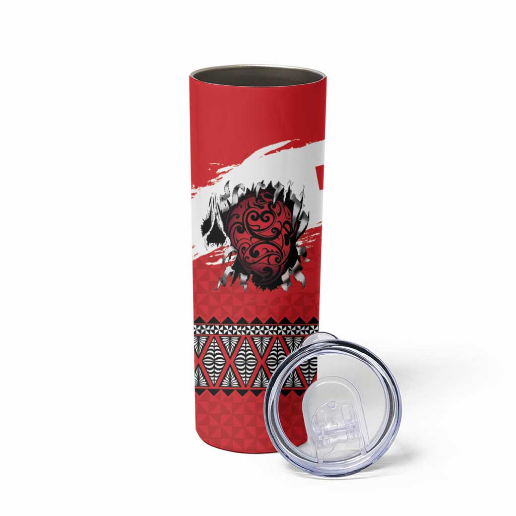 Tonga Heart Tribal Personalised Skinny Tumbler Polynesian Patterns LT9 - Polynesian Pride