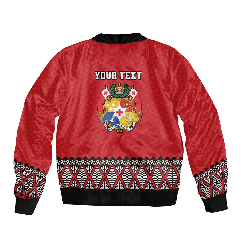 Tonga Heart Tribal Personalised Sleeve Zip Bomber Jacket Polynesian Patterns LT9 - Polynesian Pride