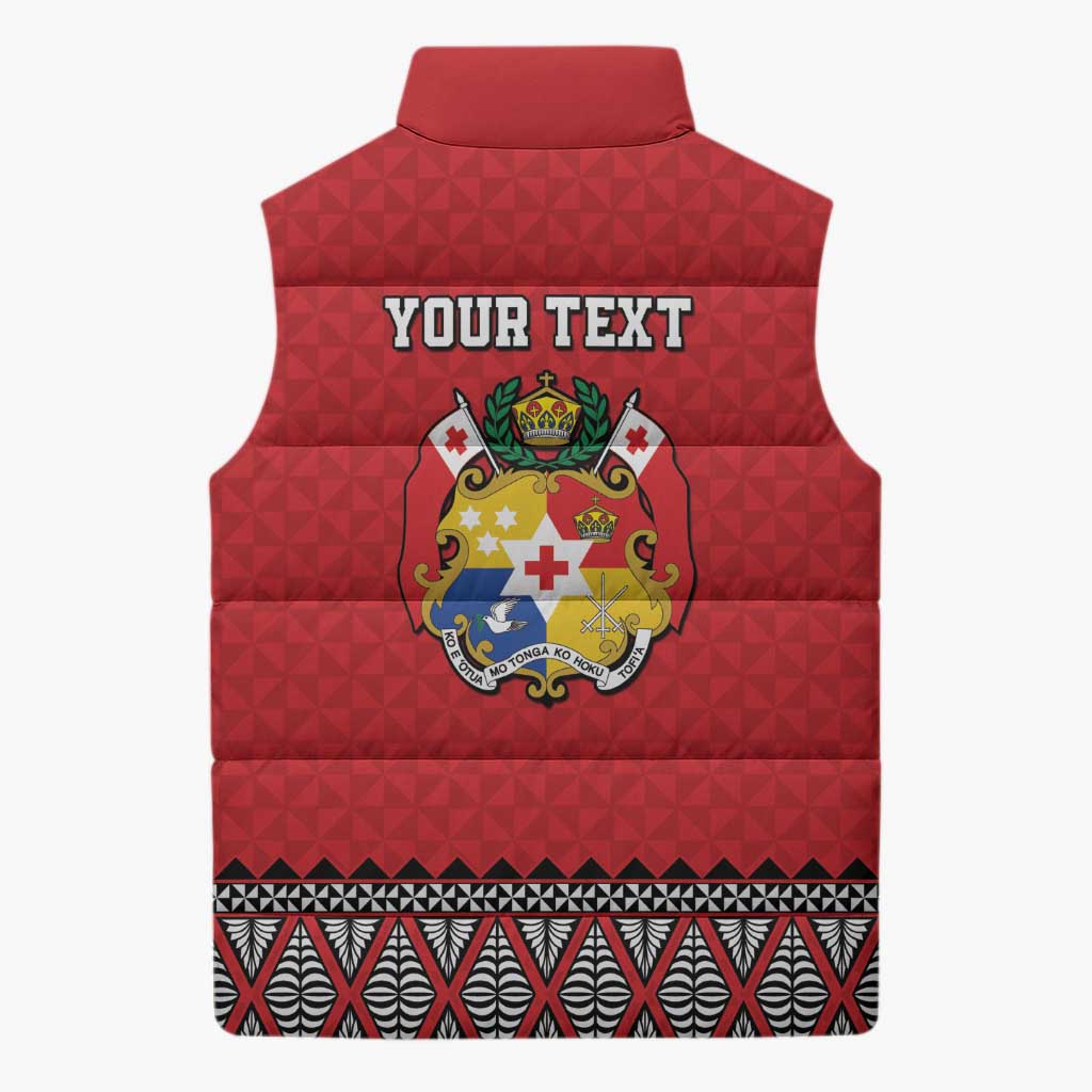 Tonga Heart Tribal Personalised Sleeveless Puffer Jacket Polynesian Patterns LT9 - Polynesian Pride