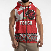 Tonga Heart Tribal Personalised Sleeveless Zip Hoodie Polynesian Patterns LT9 - Polynesian Pride
