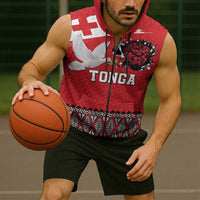 Tonga Heart Tribal Personalised Sleeveless Zip Hoodie Polynesian Patterns LT9 - Polynesian Pride