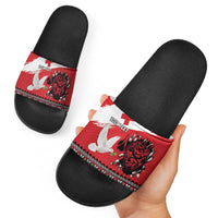 Tonga Heart Tribal Personalised Slide Sandals Polynesian Patterns LT9 - Polynesian Pride