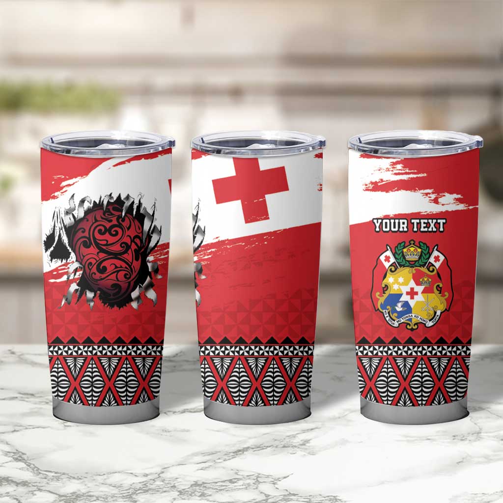 Tonga Heart Tribal Personalised Tumbler Cup Polynesian Patterns LT9 - Polynesian Pride
