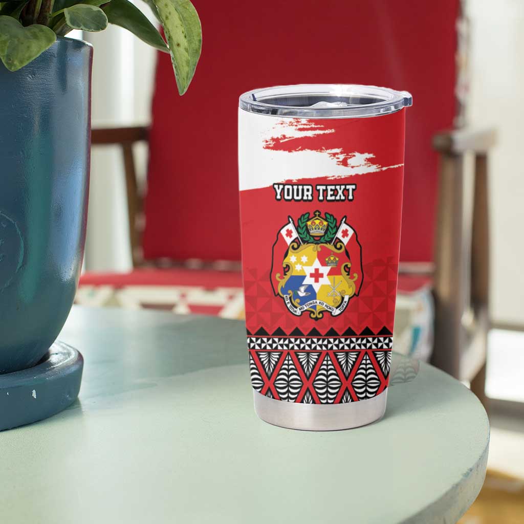 Tonga Heart Tribal Personalised Tumbler Cup Polynesian Patterns LT9 - Polynesian Pride