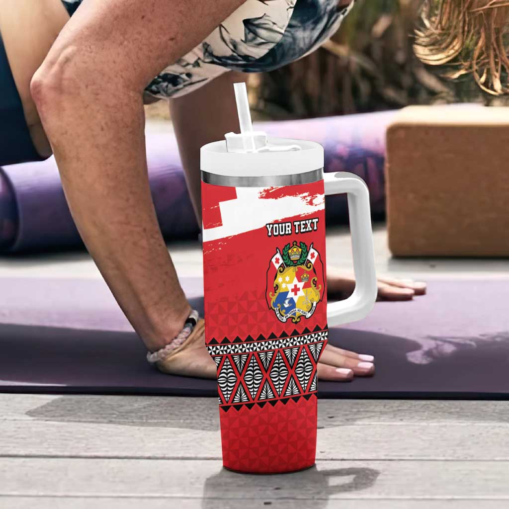 Tonga Heart Tribal Personalised Tumbler With Handle Polynesian Patterns LT9 - Polynesian Pride