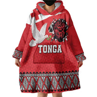 Tonga Heart Tribal Personalised Wearable Blanket Hoodie Polynesian Patterns LT9 - Polynesian Pride
