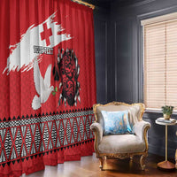 Tonga Heart Tribal Personalised Window Curtain Polynesian Patterns LT9 - Polynesian Pride