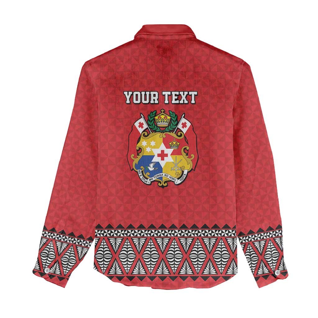 Tonga Heart Tribal Personalised Women Casual Shirt Polynesian Patterns LT9 - Polynesian Pride