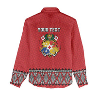 Tonga Heart Tribal Personalised Women Casual Shirt Polynesian Patterns LT9 - Polynesian Pride