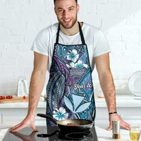 Personalised Hawaii Tribal Humpback Whale Apron Polu Hibiscus Seamless Pattern LT9 - Polynesian Pride
