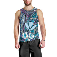 Personalised Hawaii Tribal Humpback Whale Men Tank Top Polu Hibiscus Seamless Pattern LT9 - Polynesian Pride
