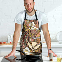 Personalised Hawaii Tribal Humpback Whale Apron Melemele Hibiscus Seamless Pattern LT9 - Polynesian Pride