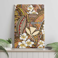 Personalised Hawaii Tribal Humpback Whale Canvas Wall Art Melemele Hibiscus Seamless Pattern LT9 - Polynesian Pride