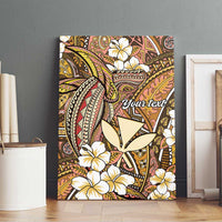 Personalised Hawaii Tribal Humpback Whale Canvas Wall Art Melemele Hibiscus Seamless Pattern LT9 - Polynesian Pride