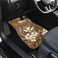 Personalised Hawaii Tribal Humpback Whale Car Mats Melemele Hibiscus Seamless Pattern LT9 - Polynesian Pride