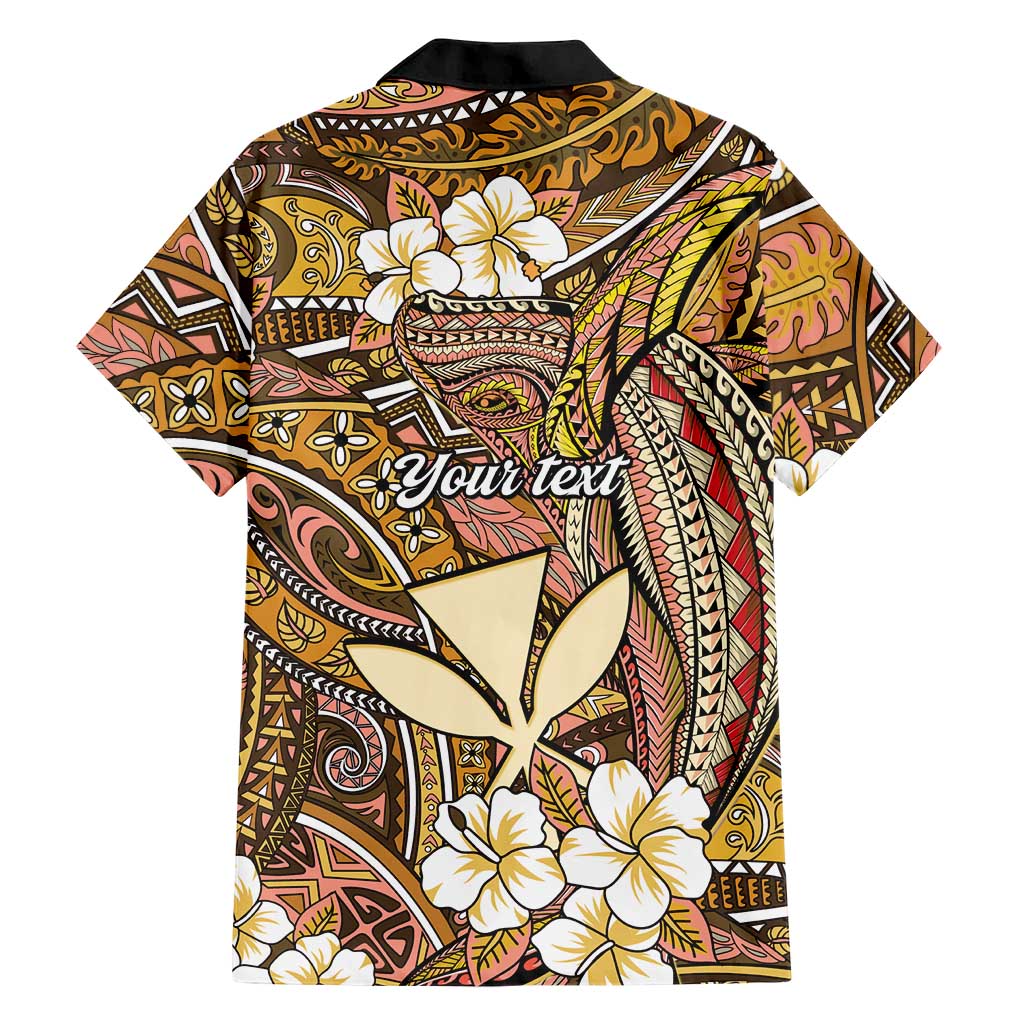 Personalised Hawaii Tribal Humpback Whale Family Matching Tank Maxi Dress and Hawaiian Shirt Melemele Hibiscus Seamless Pattern