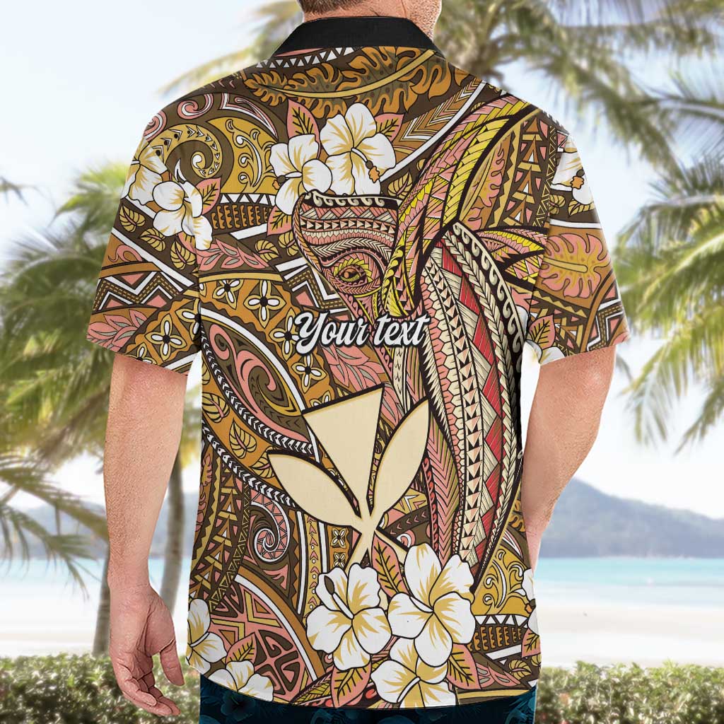 Personalised Hawaii Tribal Humpback Whale Hawaiian Shirt Melemele Hibiscus Seamless Pattern LT9 - Polynesian Pride
