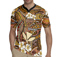 Personalised Hawaii Tribal Humpback Whale Rugby Jersey Melemele Hibiscus Seamless Pattern LT9 - Polynesian Pride