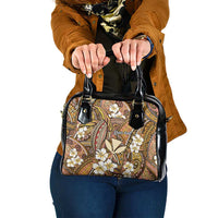 Personalised Hawaii Tribal Humpback Whale Shoulder Handbag Melemele Hibiscus Seamless Pattern