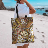 Personalised Hawaii Tribal Humpback Whale Tote Bag Melemele Hibiscus Seamless Pattern LT9 - Polynesian Pride