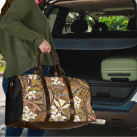 Personalised Hawaii Tribal Humpback Whale Travel Bag Melemele Hibiscus Seamless Pattern LT9 - Polynesian Pride